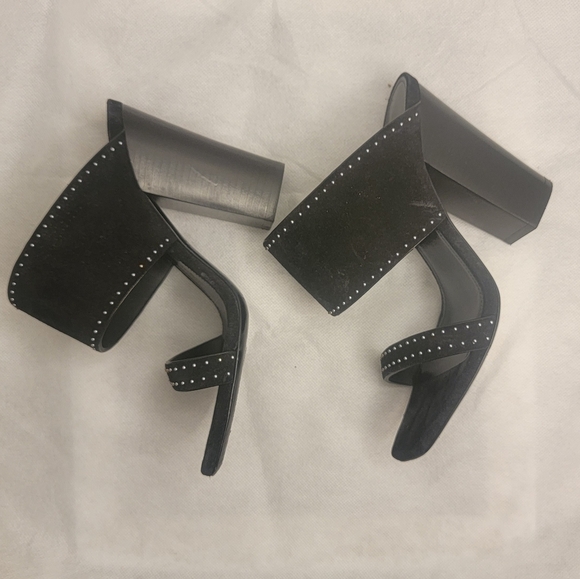 Saint Laurent Black Oak Slide Studded Sandals Sz 36 - Picture 12 of 16
